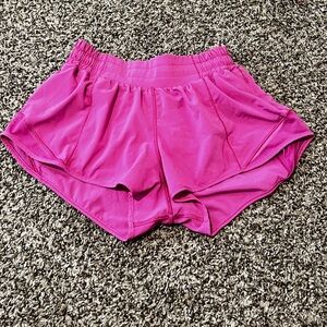 Lululemon athletica sonic pink hotty hot shorts. Size 4, 2.5 inseam